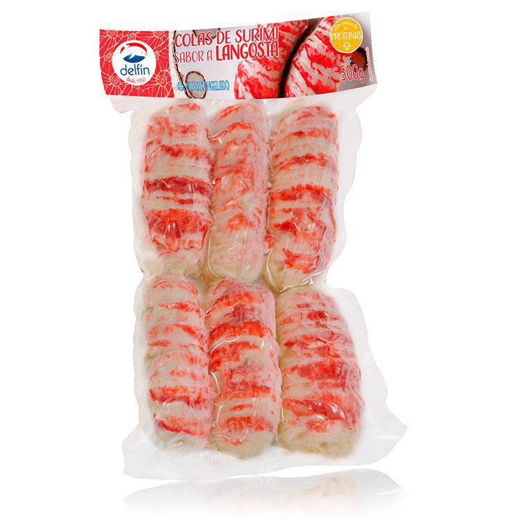 Colas de surimi sabor a langosta 500g congelado ultracongelado