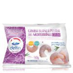 Gamba blanca pelada del Mediterráneo cruda congelado ultracongelado