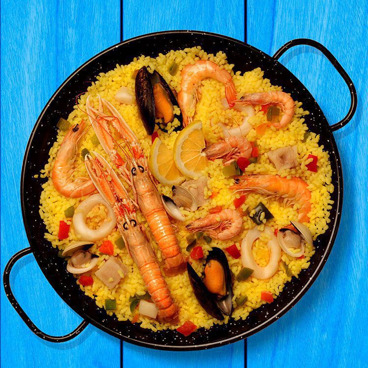 Preparado de marisco para paella con caldo - Delfin Ultracongelados