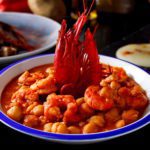 Receta de carabineros con garbanzos