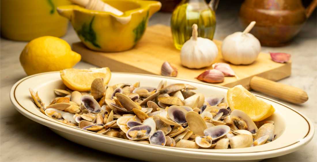 coquinas preparadas para comer