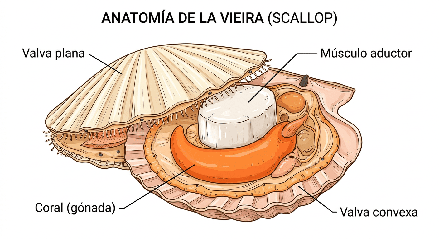 Anatomia de la vieira